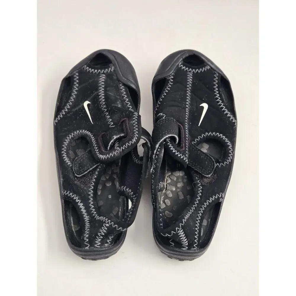 NIKE Sunray Protect Kids Water Shoes Black Toddler Size 10C Slip On Beach Pool